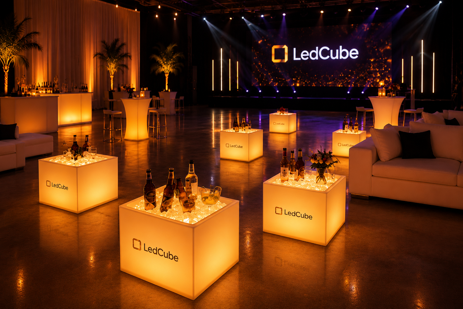 Mobiliario LED - Cubetas XL